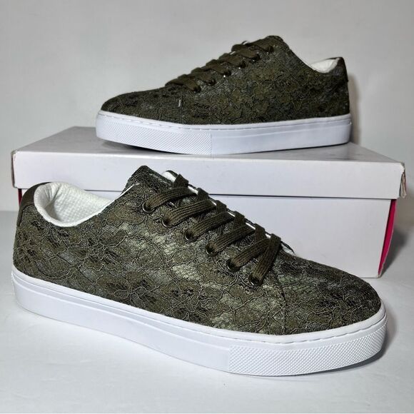 Isaac Mizrahi Live! Lace-Up Floral Lace Sneakers - Picture 1 of 6